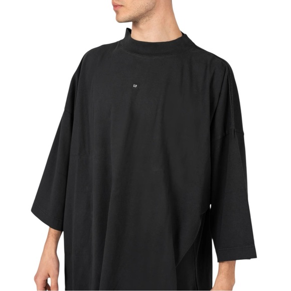 Yeezy Gap YZY Engineered By Balenciaga Washed Black Ultra Oversized Logo T-Shirt - Picture 4 of 12